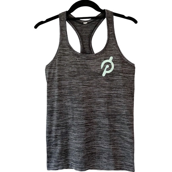 Lululemon Peloton Swiftly Tech Racerback Tank Top Heathered Grey Stripe Size 6 - Picture 1 of 5